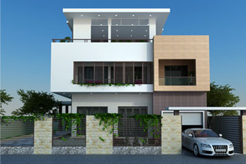 Thiết kế ngoại thất biệt thự cô Hạnh - Bắc Giang